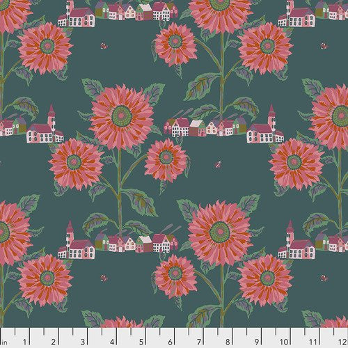 Free Spirit Nathalie Lete Souvenir Sunny Village Sea Cotton Fabric By The Yard