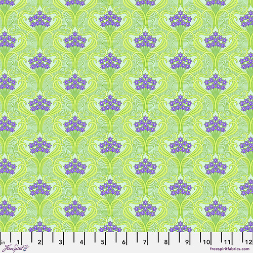 Free Spirit Stacy Peterson Belle Epoque Entwine Lime Cotton Fabric By Yard
