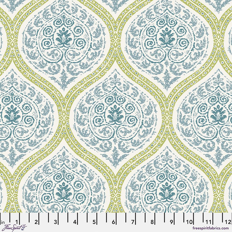 Free Spirit A Celebration of Sanderson Madurai Teal Cotton Fabric By The Yard