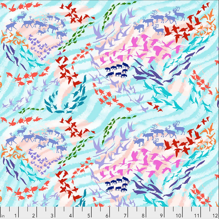 Free Spirit Lorraine Turner Migration Migratory Map Aqua Fabric By Yd Free Spirit Lorraine Turner Migration Migratory Map Aqua Fabric By Yd