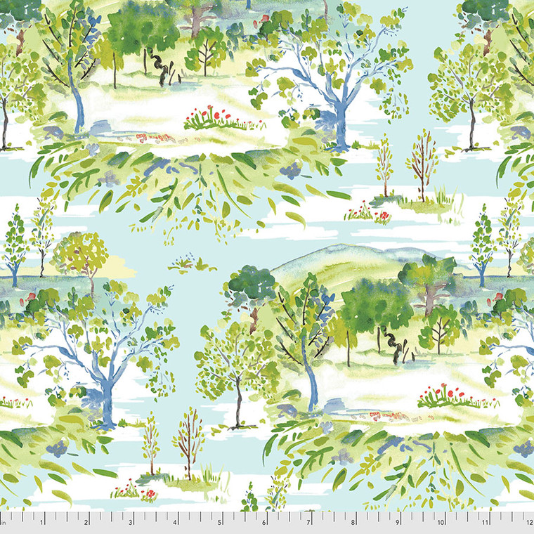 Free Spirit Dena Designs Ladybird Landscape Aqua Cotton Fabric By Yard Free Spirit Dena Designs Ladybird Landscape Aqua Cotton Fabric By Yard
