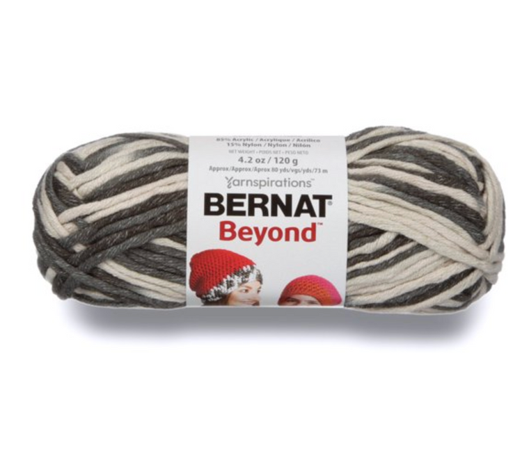 Bernat Beyond Gray Scale Variegated Acrylic Blend Knitting & Crochet Yarn