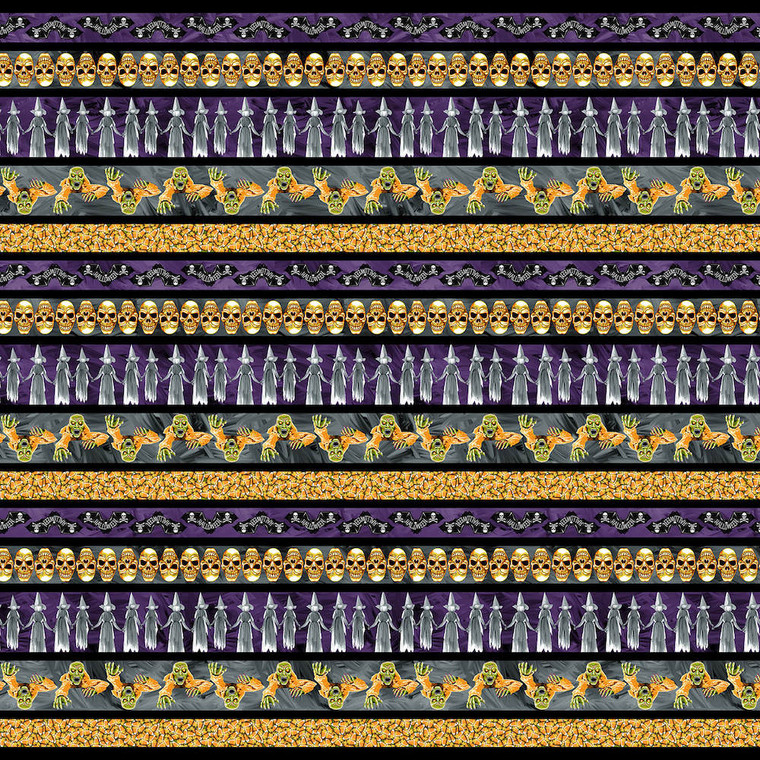 Blank Quilting Halloween Countdown Halloween Stripe Black Fabric By The Yard Blank Quilting Halloween Countdown Halloween Stripe Black Fabric By The Yard