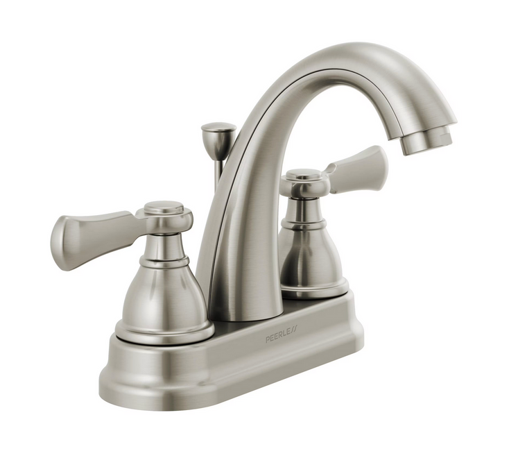 Peerless P2565LF-BN Elmhurst 2 Handle Centerset Bathroom Faucet Brushed Nickel Finish