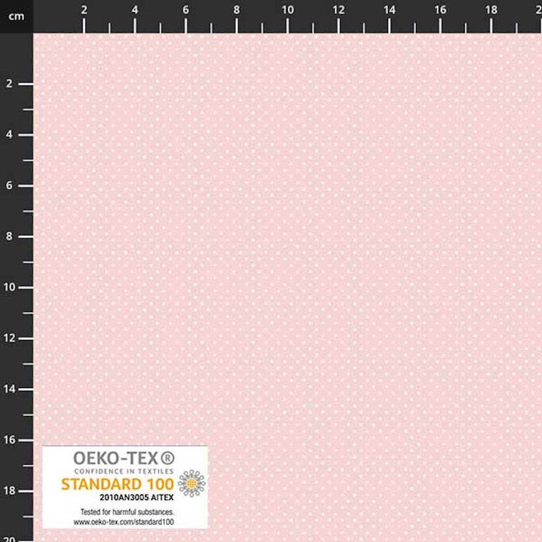 Stof European Essentials Small Dot Rose Cotton Fabric By The Yard