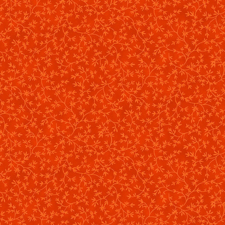 Stof European Quilters Coordinates Branches Orange Cotton Fabric By The Yard