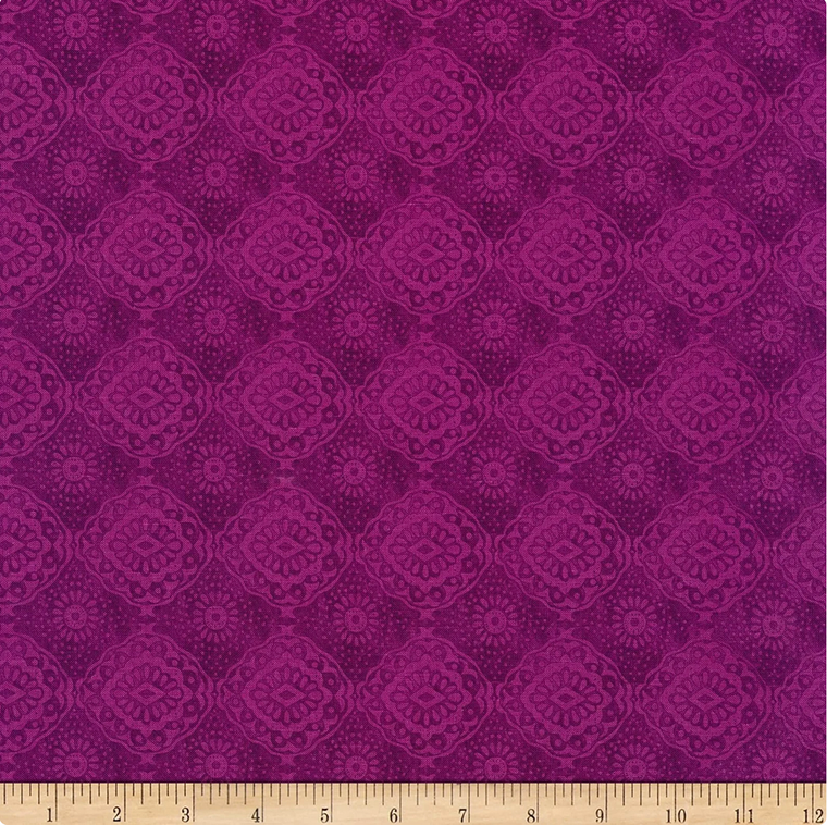 Blank Quilting Pansy Prose Tonal Tile Raspberry Cotton Fabric By The Yard Blank Quilting Pansy Prose Tonal Tile Raspberry Cotton Fabric By The Yard