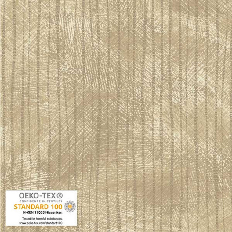 Stof European Quilting Medley Texture Stripe Dk Sand Cotton Fabric By The Yard