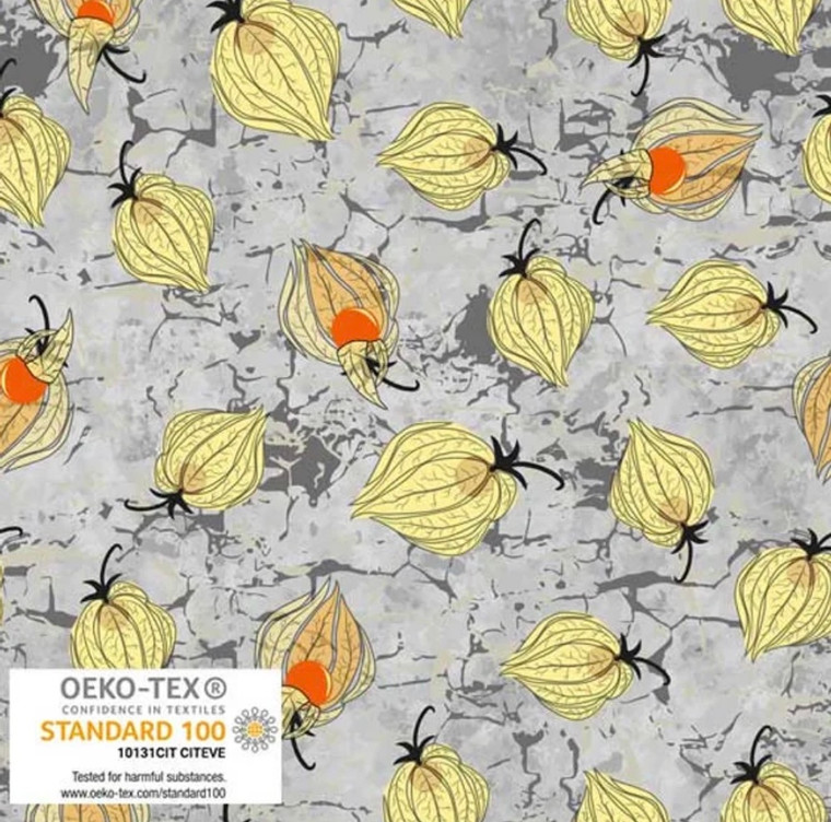 Stof European Colour Way Cherry Grey Cotton Quilting Fabric By The Yard Stof European Colour Way Cherry Grey Cotton Quilting Fabric By The Yard