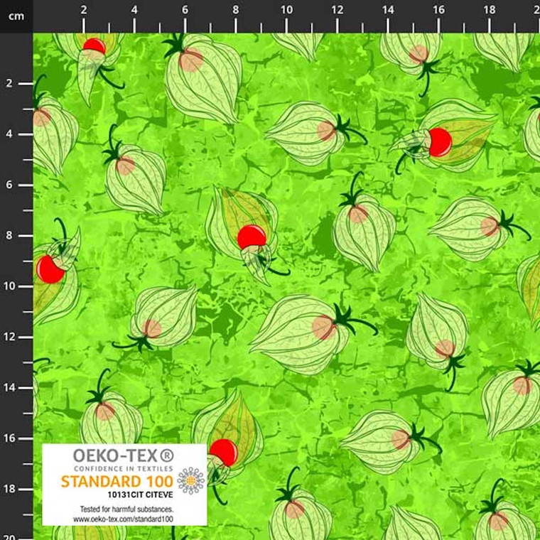 Stof European Colour Way Cherry Green Cotton Quilting Fabric By The Yard Stof European Colour Way Cherry Green Cotton Quilting Fabric By The Yard