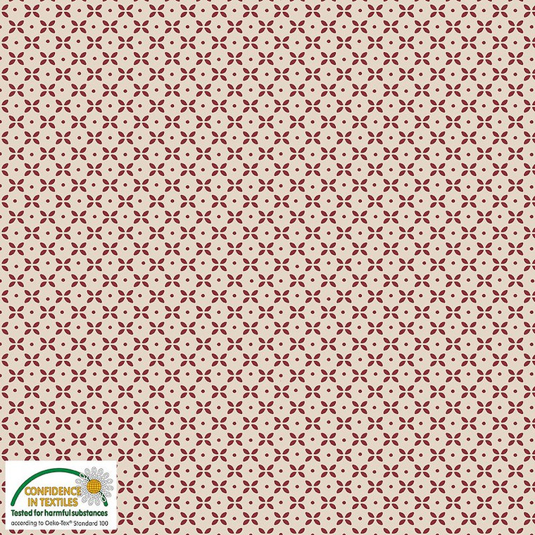 Stof European Nellie's Shirtings Dots Red Quilting Cotton Fabric By The Yard