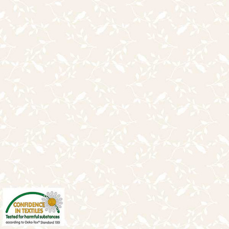 Stof European Neutral Notes Birds French Vanilla Quilting Cotton Fabric By The Yard Stof European Neutral Notes Birds French Vanilla Quilting Cotton Fabric By The Yard