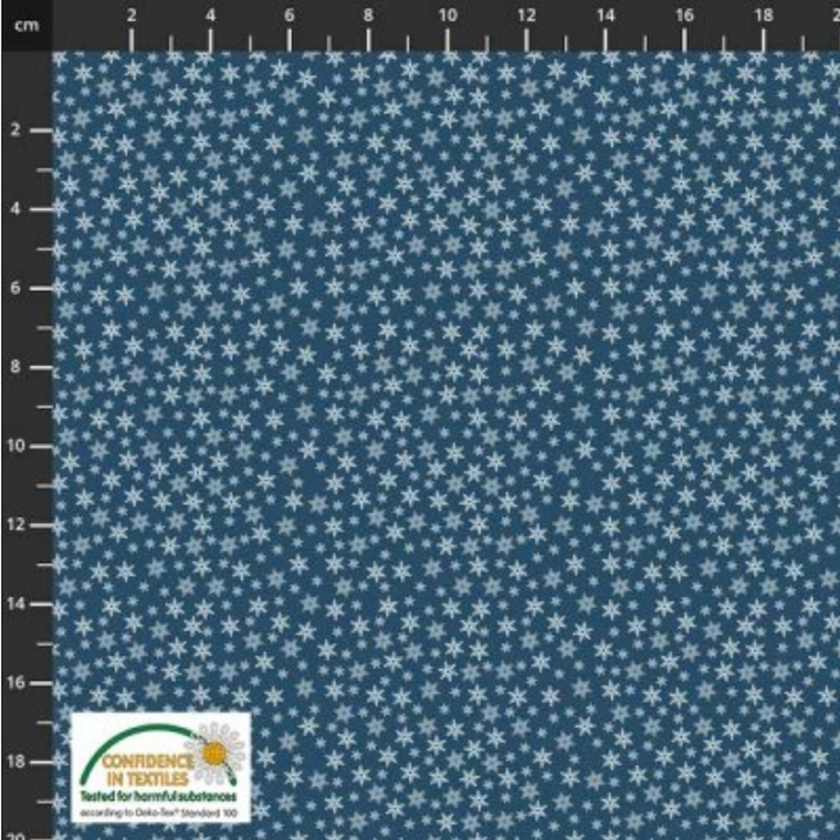 Stof European Quilting Winter 4 You Snowflakes Blue Cotton Fabric By The Yard Stof European Quilting Winter 4 You Snowflakes Blue Cotton Fabric By The Yard