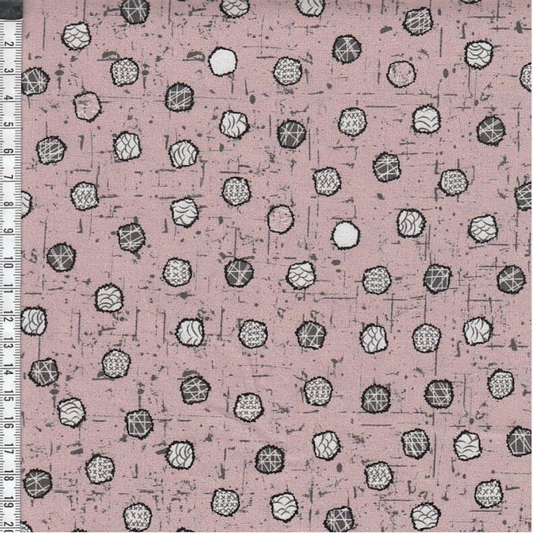 Stof European Wolly Bear Circles Brick Cotton Quilting Fabric By The Yard Stof European Wolly Bear Circles Brick Cotton Quilting Fabric By The Yard