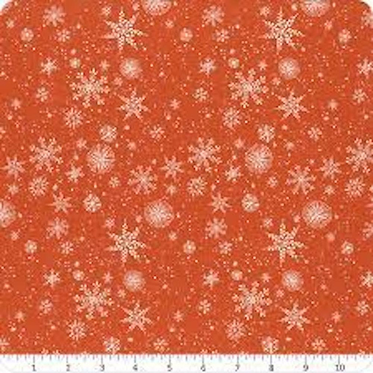Free Spirit Cori Dantini Love Santa Snow Falls Red Fabric By The Yard