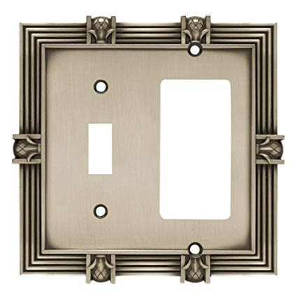 W100ZMC-BSP Satin Pewter Pineapple Switch/GFCI Outlet Wall Cover