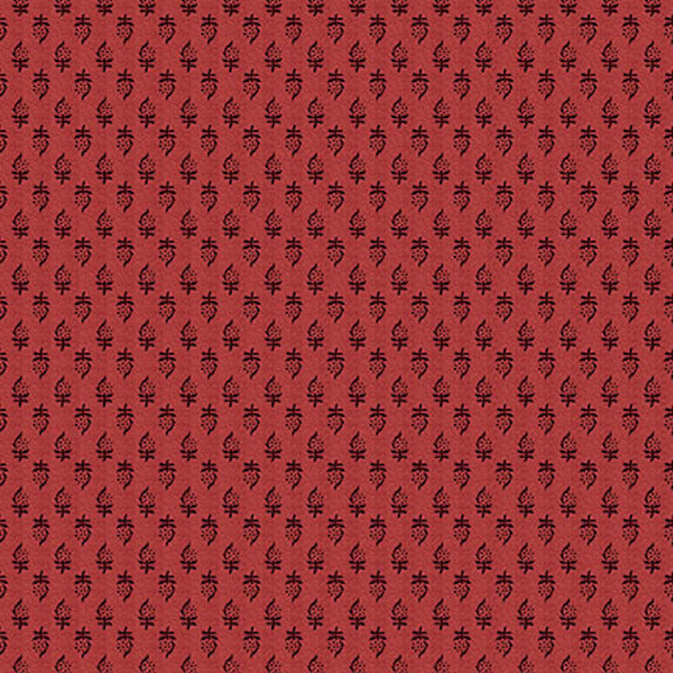 Henry Glass Froth & Bubble Foulard Red Cotton Fabric By The Yard