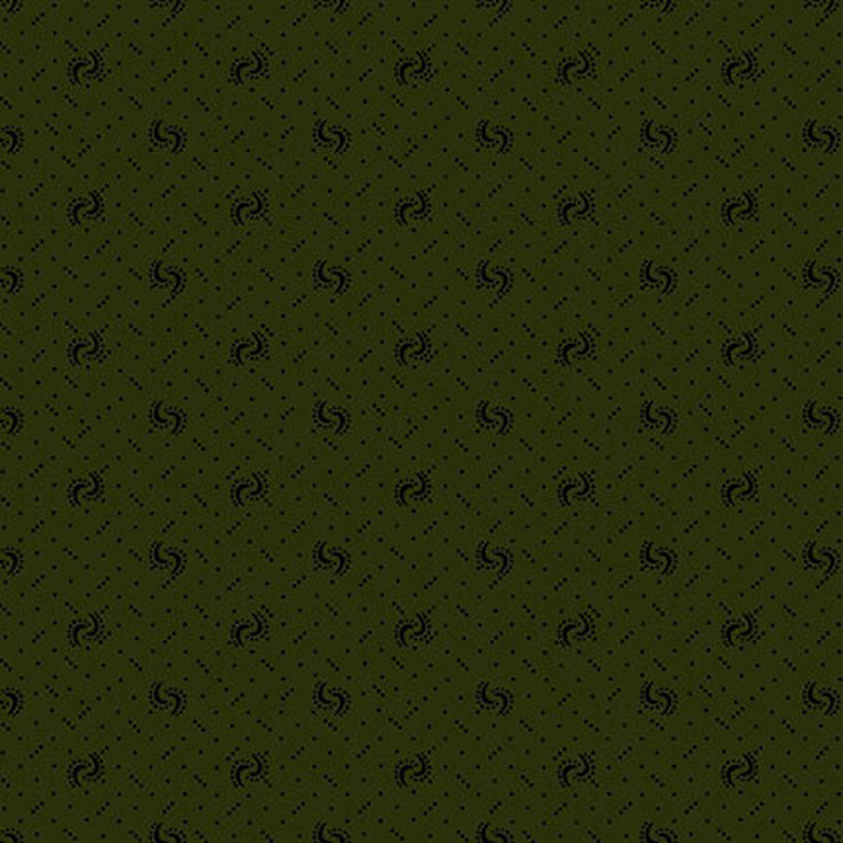 Henry Glass Buttermilk Blender Basic Evergreen Cotton Fabric By Yard
