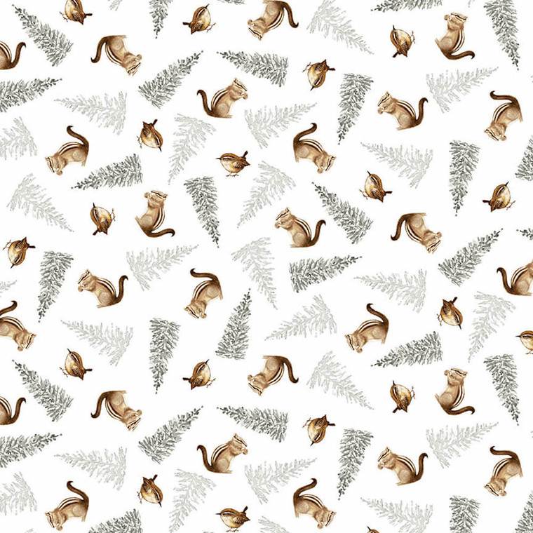 Henry Glass Little Ones Chipmunks & Birds Multi Fabric By The Yard Henry Glass Little Ones Chipmunks & Birds Multi Fabric By The Yard