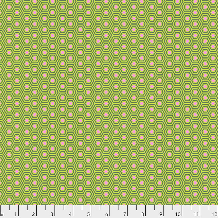 Free Spirit Tula Pink Hexy Juniper Cotton Fabric By Yard