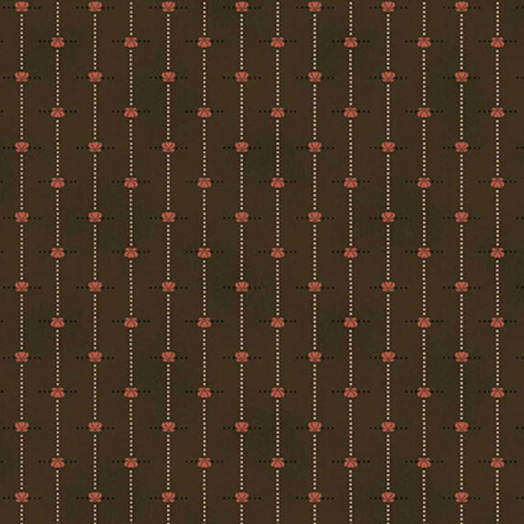 Henry Glass Chocolate Covered Cherries Striped Heart Chocolate Cotton Fabric By Yard