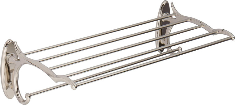 Ginger Bath Circe 24" Hotel Towel Shelf W/ Towel Bar Polished Nickel Finish