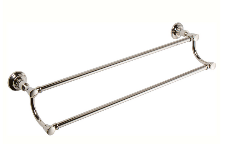 Ginger Designer Bath Eavon 24" Double Towel Bar Polished Nickel