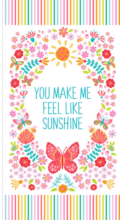 Studio E Sunshine Garden 24" Panel Cotton Fabric by The Panel