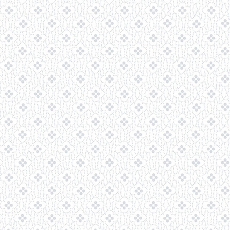 Henry Glass Quilters Flour IV Geometric Floral White Cotton Fabric By Yard