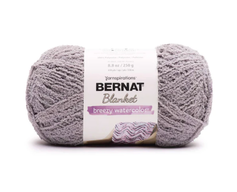 Bernat Blanket Breezy Watercolor Silver 250g Knitting & Crochet Yarn Bernat Blanket Breezy Watercolor Silver 250g Knitting & Crochet Yarn