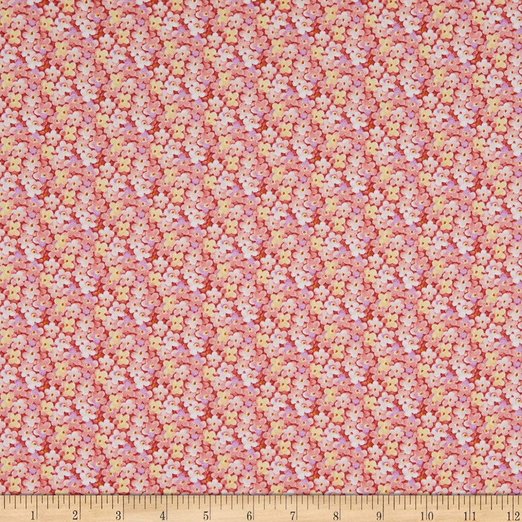 Henry Glass Garden Inspirations Packed Little Flowers Rose Cotton Fabric By The Yard Henry Glass Garden Inspirations Packed Little Flowers Rose Cotton Fabric By The Yard