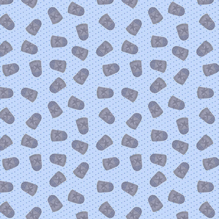 Studio E Sew Tweet Tossed Thimble Blue Cotton Fabric by The Yard Studio E Sew Tweet Tossed Thimble Blue Cotton Fabric by The Yard