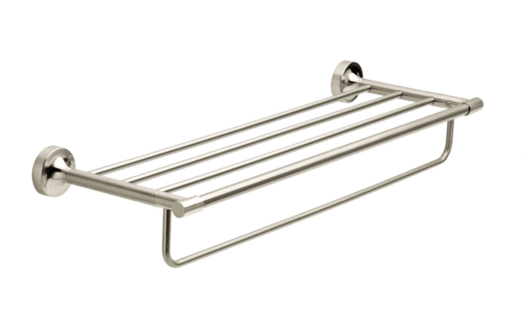 Better Homes & Gardens Bath Safford 24" Towel Shelf w/ 1 Bar Satin Nickel Finish