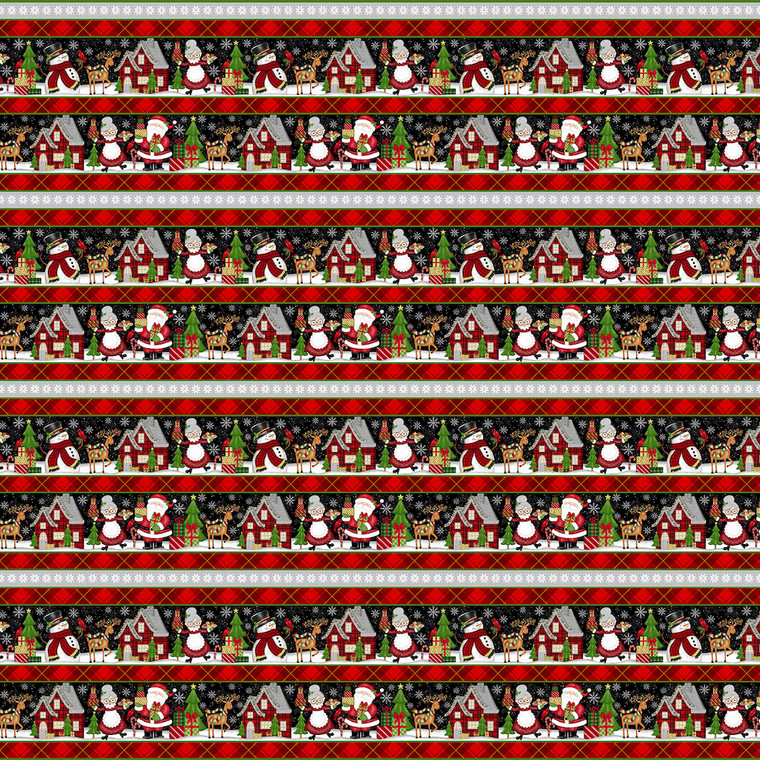 Studio E Merry Town Tossed Characters Multi Cotton Fabric By Yard Studio E Merry Town Tossed Characters Multi Cotton Fabric By Yard