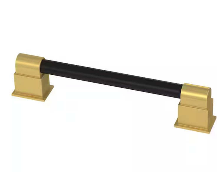 Liberty P44713C-720 Dual Mount 3" & 3 3/4" Deco Cabinet Pull Brushed Brass & Matte Black Liberty P44713C-720 Dual Mount 3" & 3 3/4" Deco Cabinet Pull Brushed Brass & Matte Black