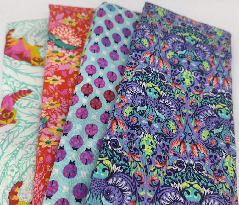 Free Spirit Tula Pink Tiny Beasts Cotton Fabric Half Yard Bundle Free Spirit Tula Pink Tiny Beasts Cotton Fabric Half Yard Bundle