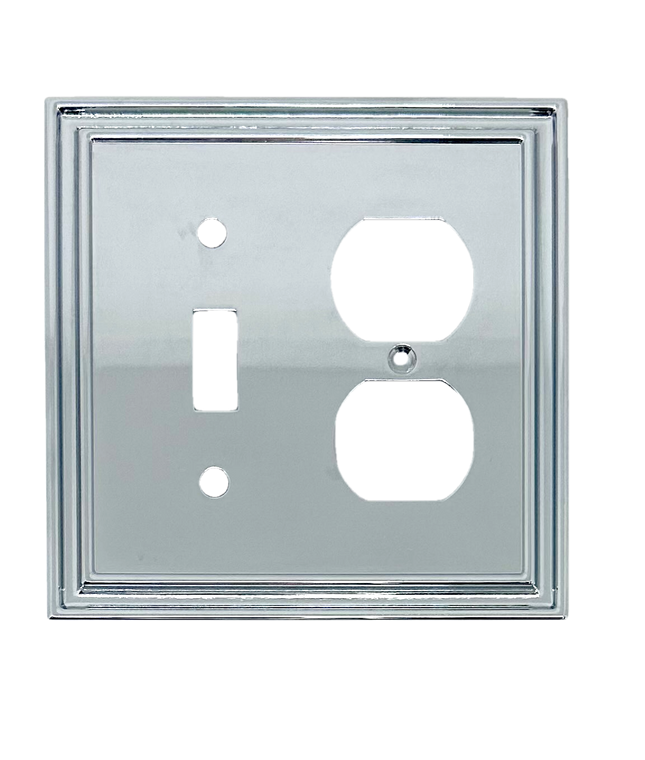 Liberty W36283-PC Silverton Single Switch Duplex Outlet Cover Plate Polished Chrome