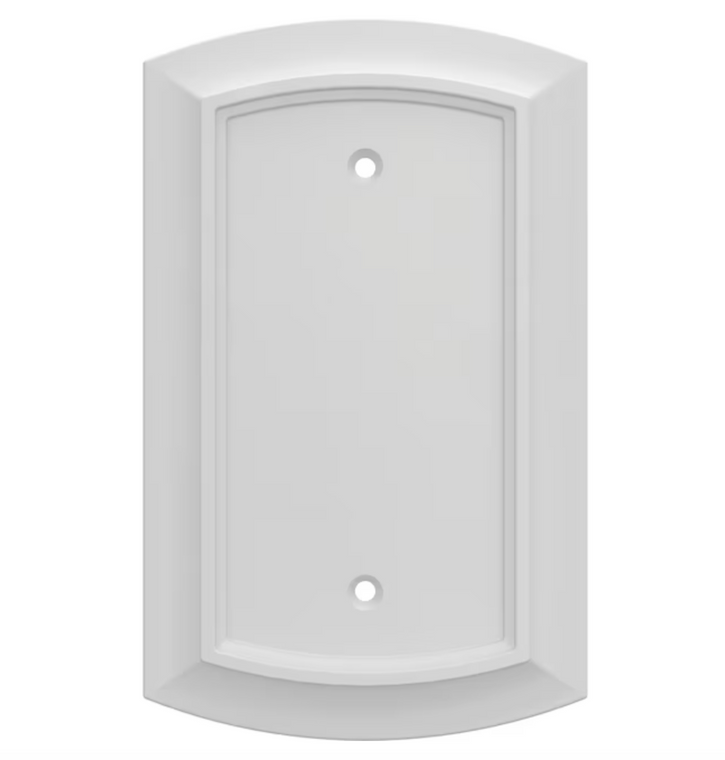 Brainerd W46572-PW Pure White Chatham Single Blank Cover Wall Plate