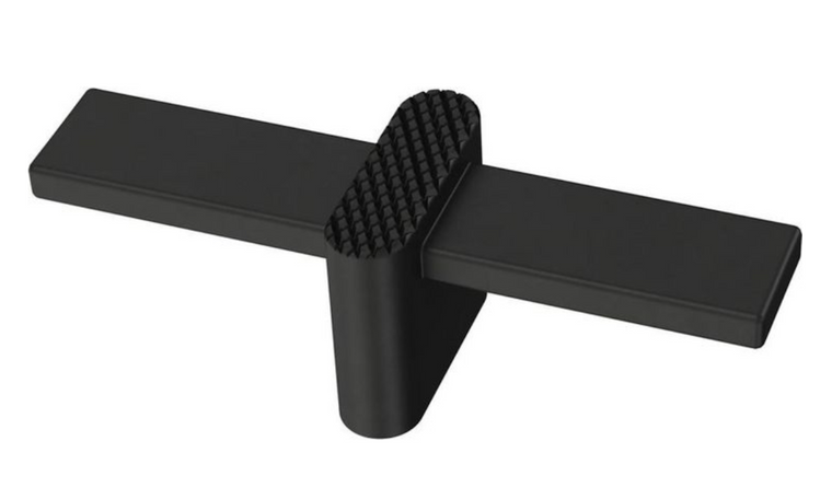 Liberty P43223C-FB 3 1/2" Modern Knurled Cabinet & Drawer Knob Flat Black