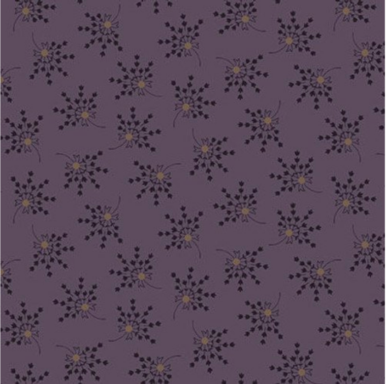 Blank Quilting Garden Club Bouquet w/ Dot Purple Cotton Fabric By The Yard