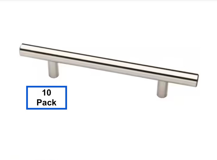 Franklin Brass 5 1/16" Stainless Steel Simple Round Bar Cabinet & Drawer Pull 10 Pack