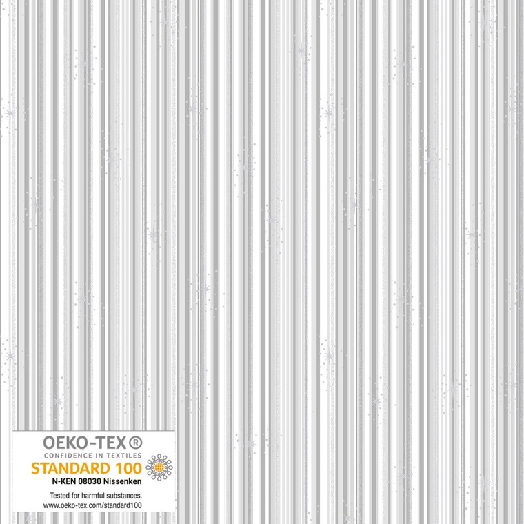 Stof European We Love Christmas Stripes White Silver Cotton Quilting Fabric By The Yard Stof European We Love Christmas Stripes White Silver Cotton Quilting Fabric By The Yard