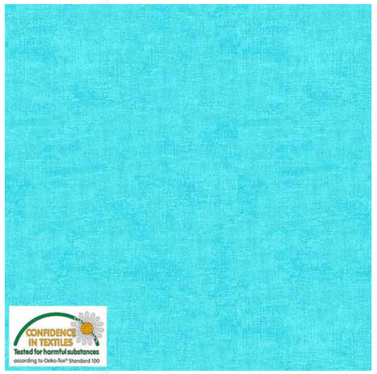 Stof Fabrics Melange Tonal Blender Turquoise Cotton Fabric By The Yard