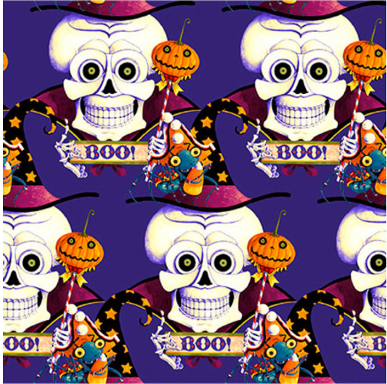 Blank Quilting Witchful Thinking Skulls Purple Cotton Fabric By The Yard Blank Quilting Witchful Thinking Skulls Purple Cotton Fabric By The Yard