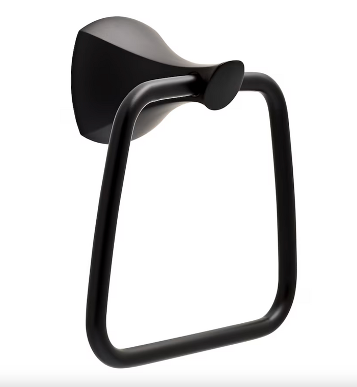Delta Bath SAN46-FB Sandover Towel Ring Flat Black Finish