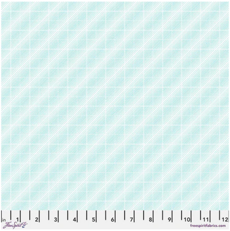 Victoria Findlay Wolfe Modern Shirtings Keeper Plaid Aqua Cotton Fabric by The Yard Victoria Findlay Wolfe Modern Shirtings Keeper Plaid Aqua Cotton Fabric by The Yard