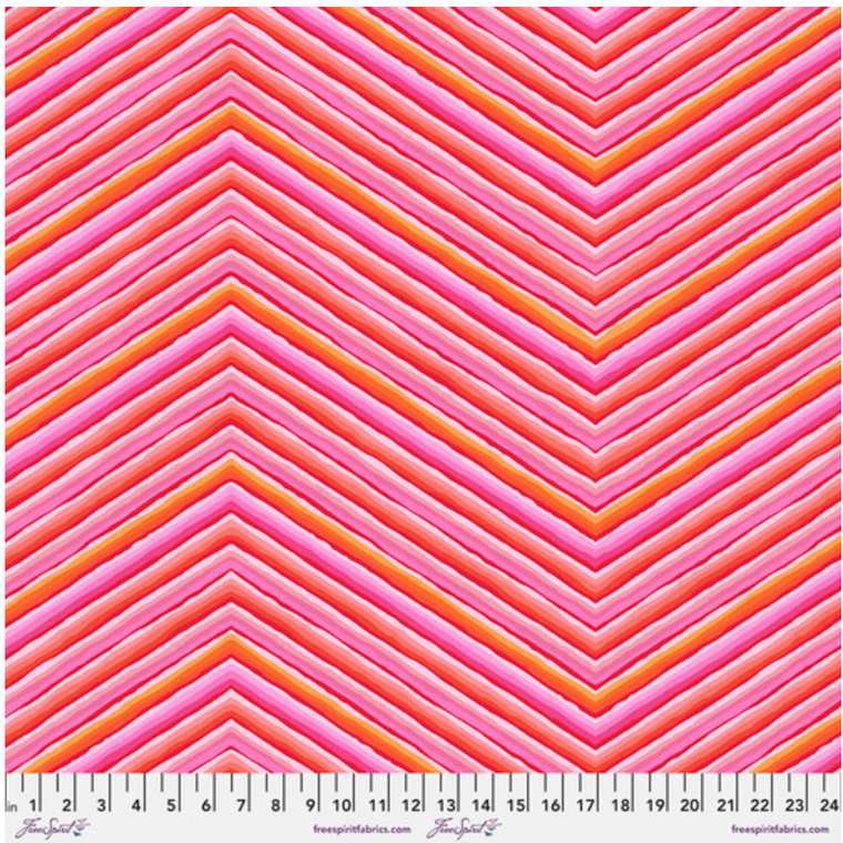 Free Spirit Kaffe Fassett Chevron Stripe Pink Cotton Fabric By The Yard Free Spirit Kaffe Fassett Chevron Stripe Pink Cotton Fabric By The Yard