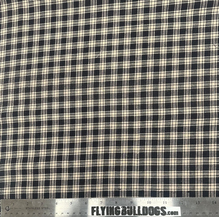 A.E.Nathan Homespun Basics Small Plaid Yarn Dyed Black Cream Fabric By The Yard A.E.Nathan Homespun Basics Small Plaid Yarn Dyed Black Cream Fabric By The Yard