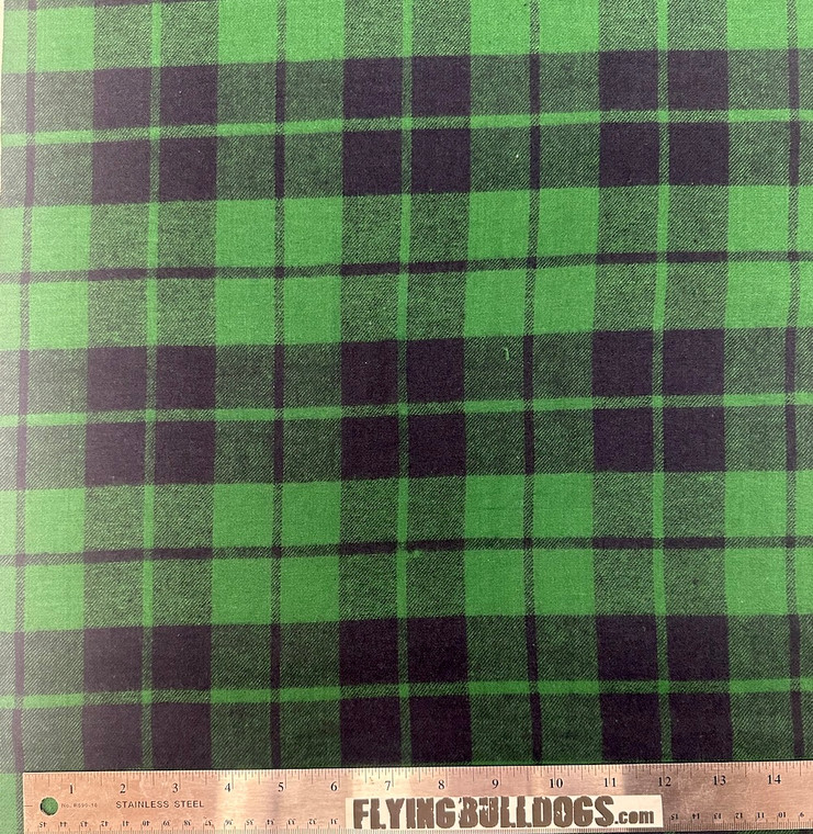 AE Nathan Green & Navy Plaid  Cotton Flannel Fabric By The Yard AE Nathan Green & Navy Plaid  Cotton Flannel Fabric By The Yard