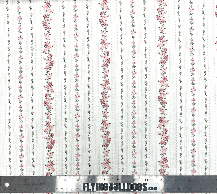 Stof Fabrics Amy Roses Row of Roses Lt Green Cotton Fabric By The Yard Stof Fabrics Amy Roses Row of Roses Lt Green Cotton Fabric By The Yard